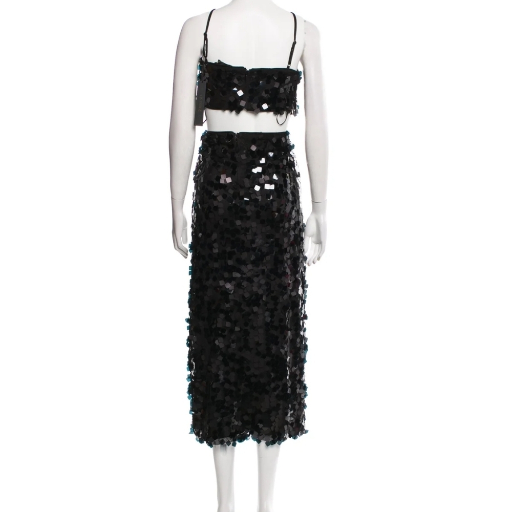 House of Harlow 1960 Black Sequin Skirt Set - Picture 3 of 9